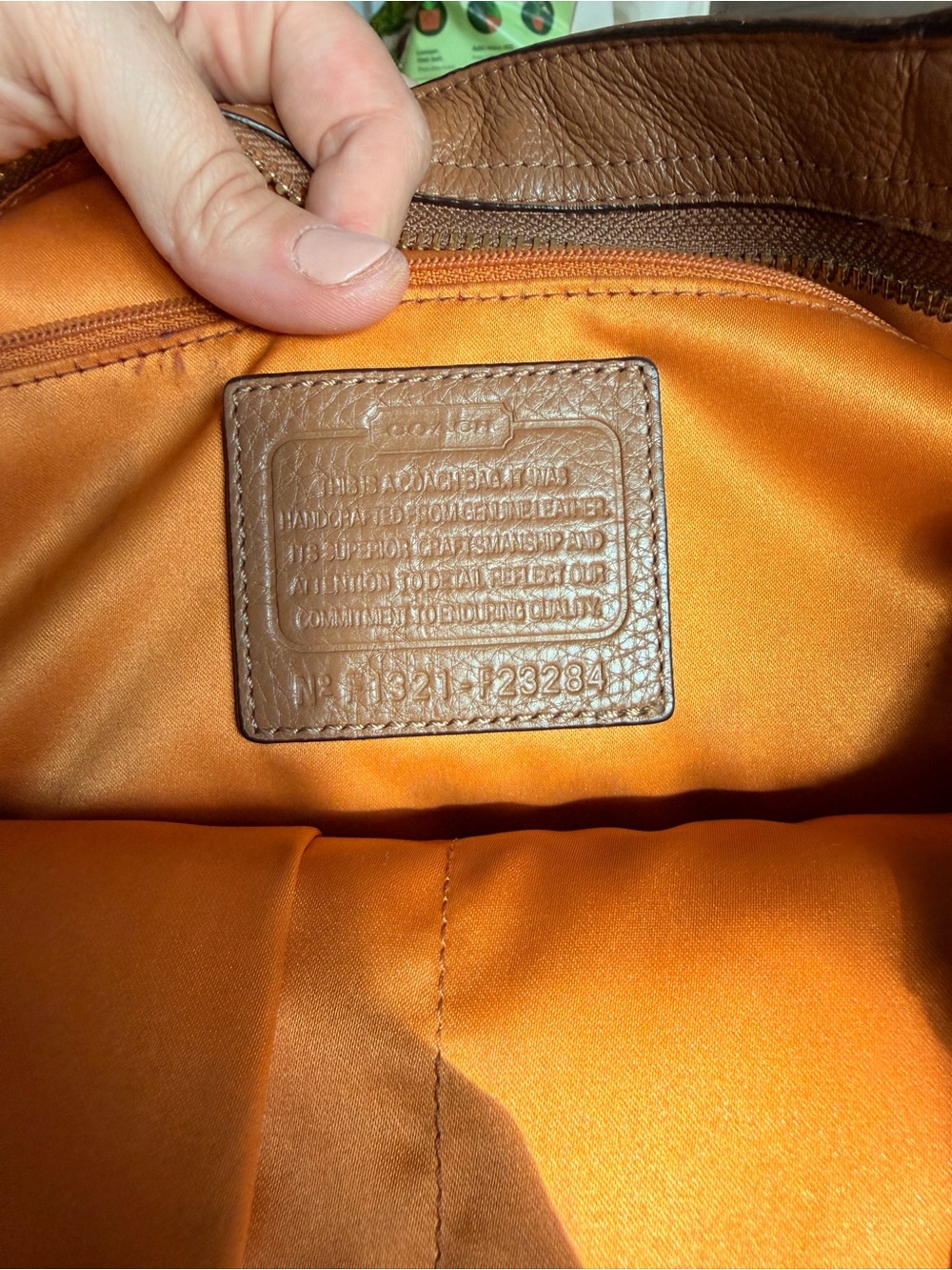 Coach Brown Pebbled Leather Shoulder Bag - Picture 4 of 12